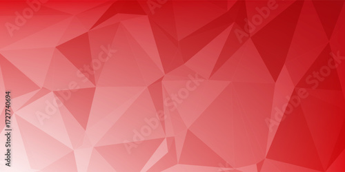 Red, White Background With Triangle Pattern, Vector, Illustration