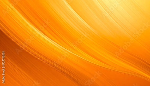 An abstract background of flowing orange and yellow lines creating a soft, curved design