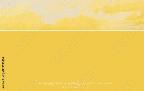 Tablou pe pânză Bible Verse Arise, Shine … Isaiah 60:1 KJV w/Digital Painting or Art of a Clou