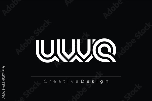 UWE Creative Unique Modern Letter Logo Design. Elegant Monogram Logo Design with Decorative Elements and Typography