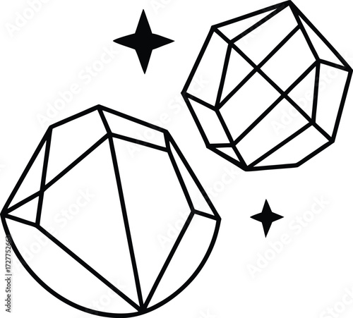 magical crystal balls with patterns illustration on transparent background