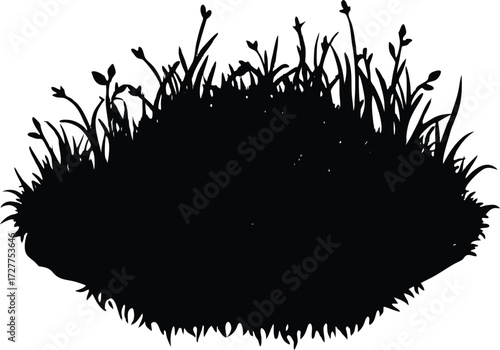 Moss Patch Silhouette | Ground Cover Vector Design