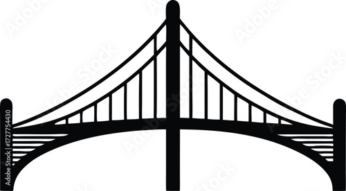 bridge vector, structure silhouette
