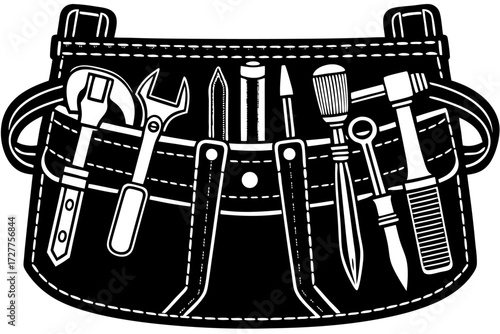 A vintage vector illustration set of fashion accessories and a musical instrument design