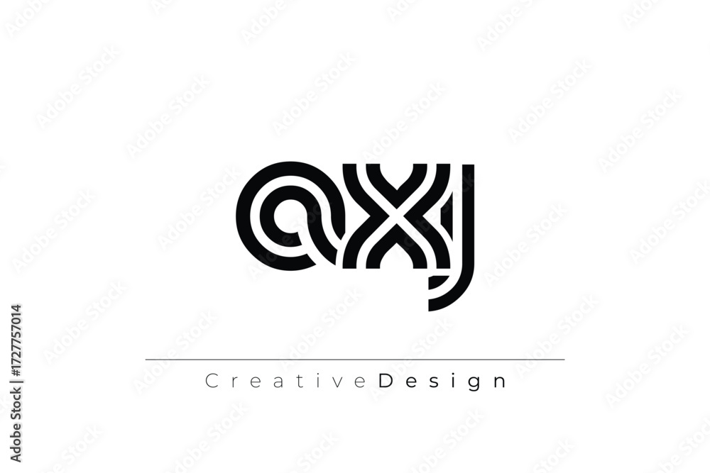 Obraz premium AXJ Creative Unique Modern Letter Logo Design