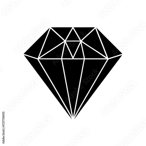 Shiny Purple Gemstone Diamond Cut Facets Transparent Background