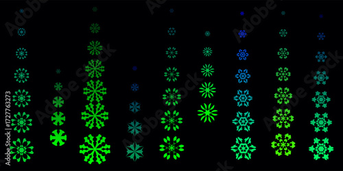Matrix-style snowflakes, simulation theory with a New Year's theme