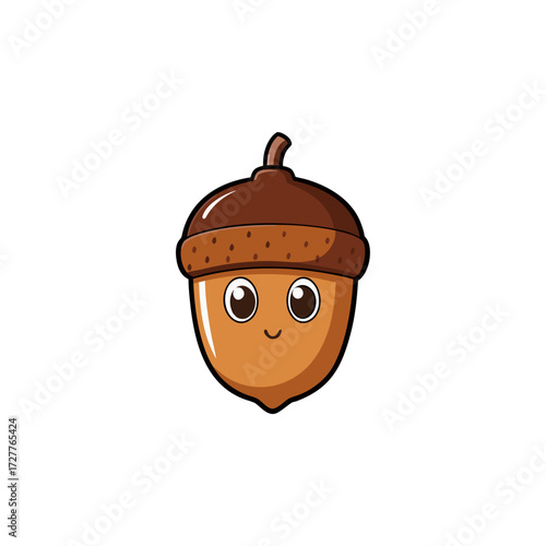cartoon brown acorn cap turned ornament  earthy 