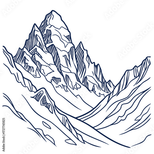 vector illustration of mountain landscape