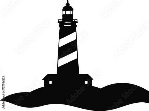 lighthouse illustration, beacon icon
