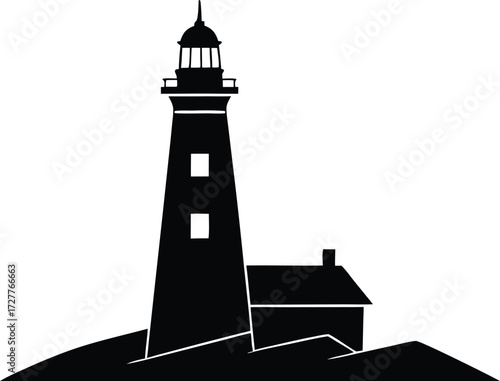 lighthouse design, navigation symbol
