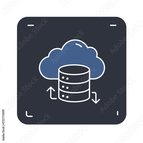 Ingest Icon – Data Import Workflow Symbol