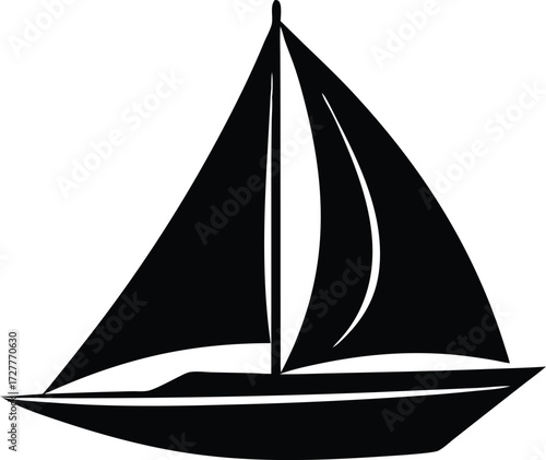 sailboat illustration, yacht icon
