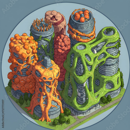 Glowing Organic City