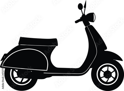 scooter illustration, motor icon
