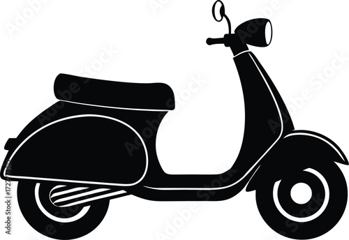 scooter vector, ride vehicle silhouette
