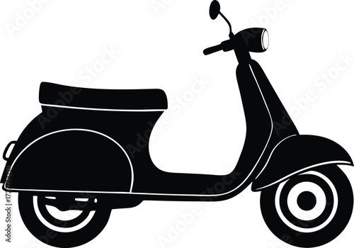 scooter vector, ride vehicle silhouette

