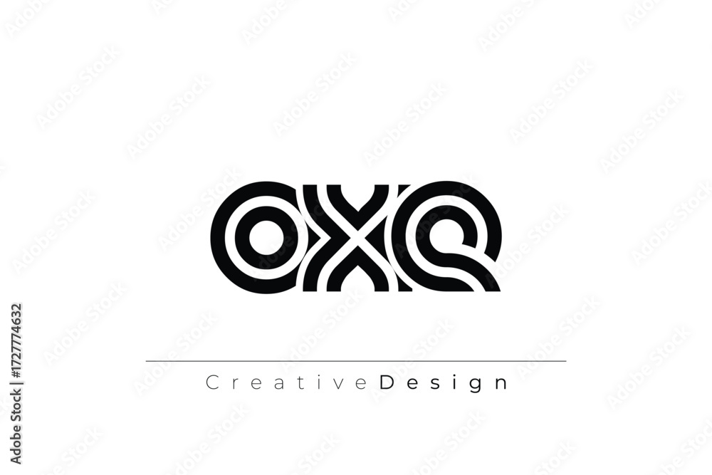 Fototapeta premium OXE Creative Unique Modern Letter Logo Design