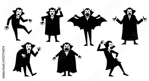 Classic Vampire Trio Silhouette