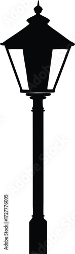 street lamp illustration, urban icon
