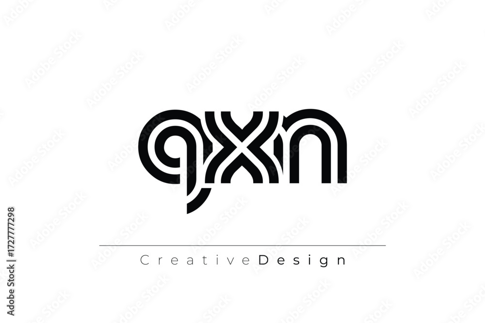 Obraz premium QXN Creative Unique Modern Letter Logo Design