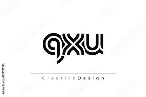 QXU Creative Unique Modern Letter Logo Design
