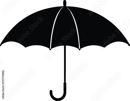 umbrella vector, rain protection silhouette
