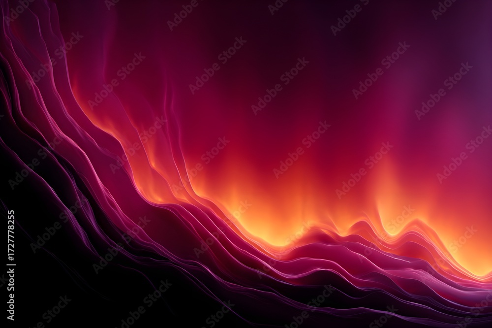 Obraz premium Abstract Crimson Flame Ripples and Embers Create a Smoky, Dynamic Visual Experience with Fiery Hues.
