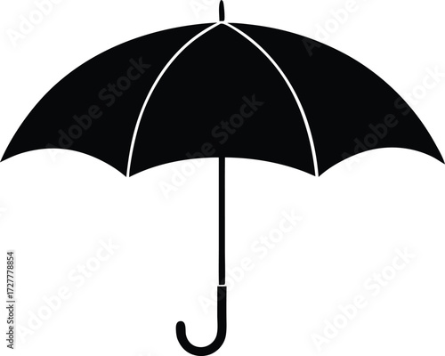 umbrella vector, rain protection silhouette
