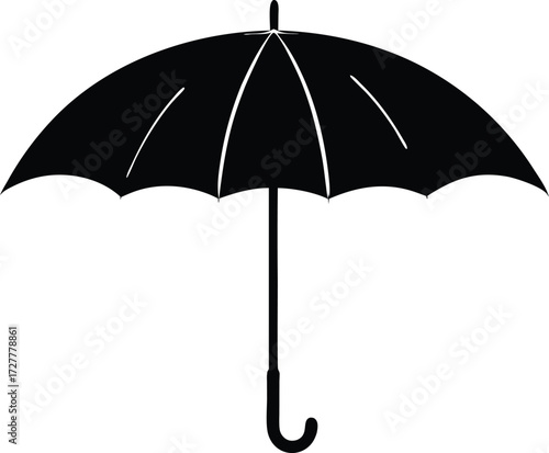 umbrella vector, rain protection silhouette
