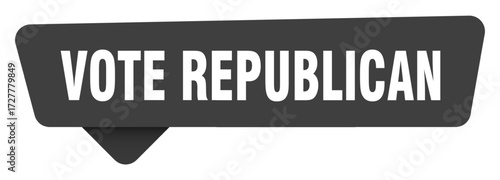 vote republican black sign isolated on transpatent background. vote republican sticker