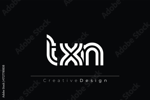 TXN Creative Unique Modern Letter Logo Design