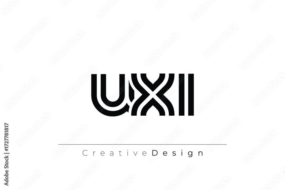 Fototapeta premium UXI Creative Unique Modern Letter Logo Design
