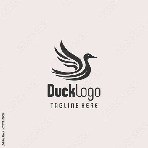 Original Duck Silhouette Logo Icon