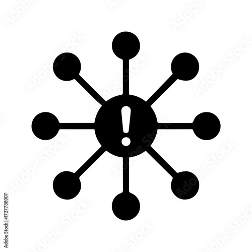 Urgent network security threat alert requiring immediate attention, displaying a critical warning sign for digital safety and cybersecurity awareness