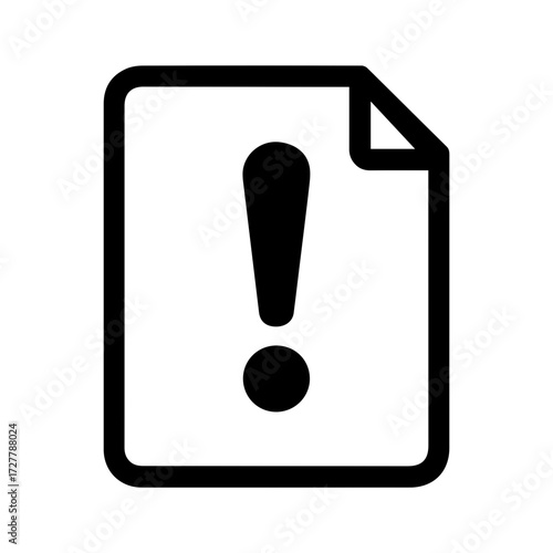Attention please! Important document, notification, alert, or caution message with exclamation mark symbol for urgent notice, problem, warning, or error report