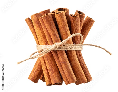 Cinnamon sticks tied with twine