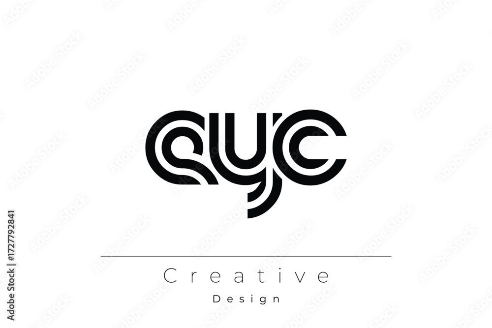 Fototapeta premium EYC Creative Unique Modern Letter Logo Design