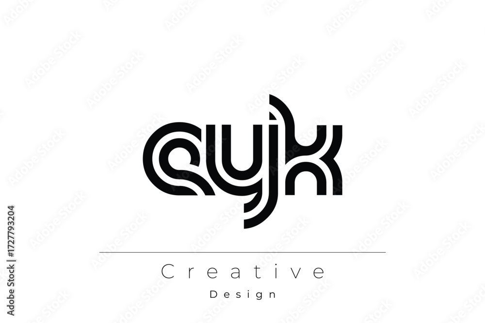 Obraz premium EYK Creative Unique Modern Letter Logo Design