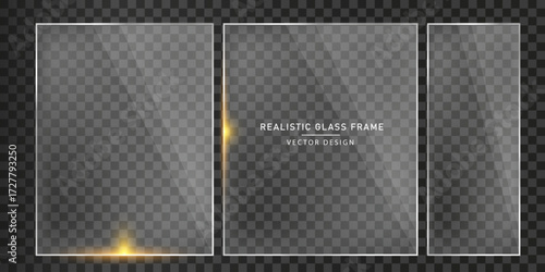 Transparent Acrylic Glass Sheet with Glossy Finish and Reflections with light effect