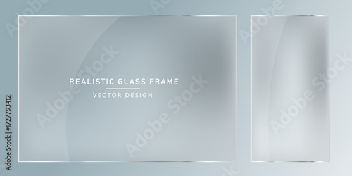 Isolated Shiny Window Glass Frame on Transparent Background
