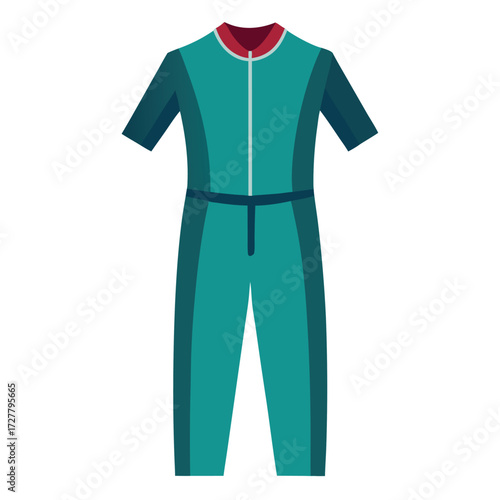 Explore trendy teal jumpsuit fashion illustration for women stylish casual wear apparel design ideas