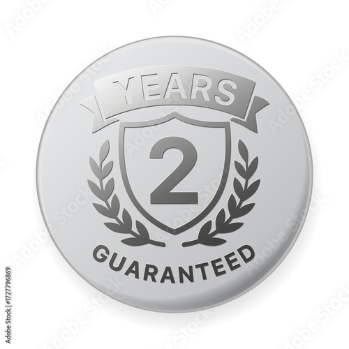 High quality powerful 2 year warranty badge
