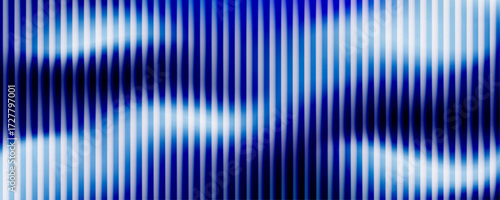 Ribbed blue fractal glass gradient background with vertical streaks and luminous light effects. Vector illustration