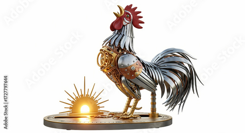 rooster isolated on white