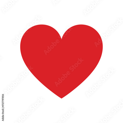 Free Download A simple red heart shape isolated on a clean white background - GFXLoad