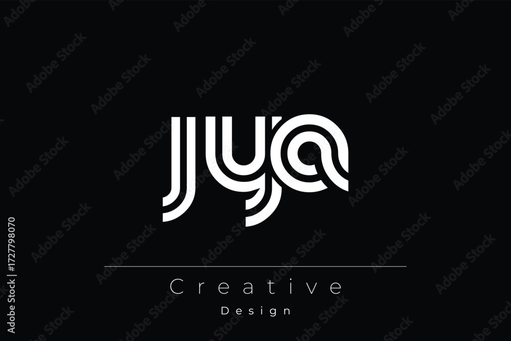 Naklejka premium JYA Creative Unique Modern Letter Logo Design