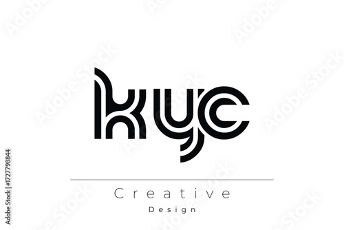 KYC Creative Unique Modern Letter Logo Design