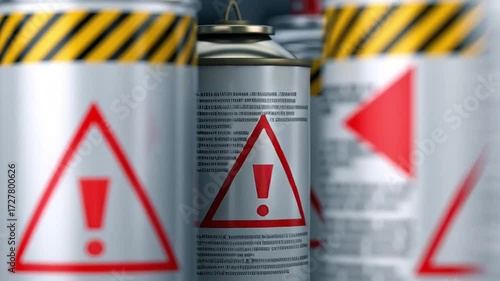 Safety precautions for handling aerosol cans in a storage area