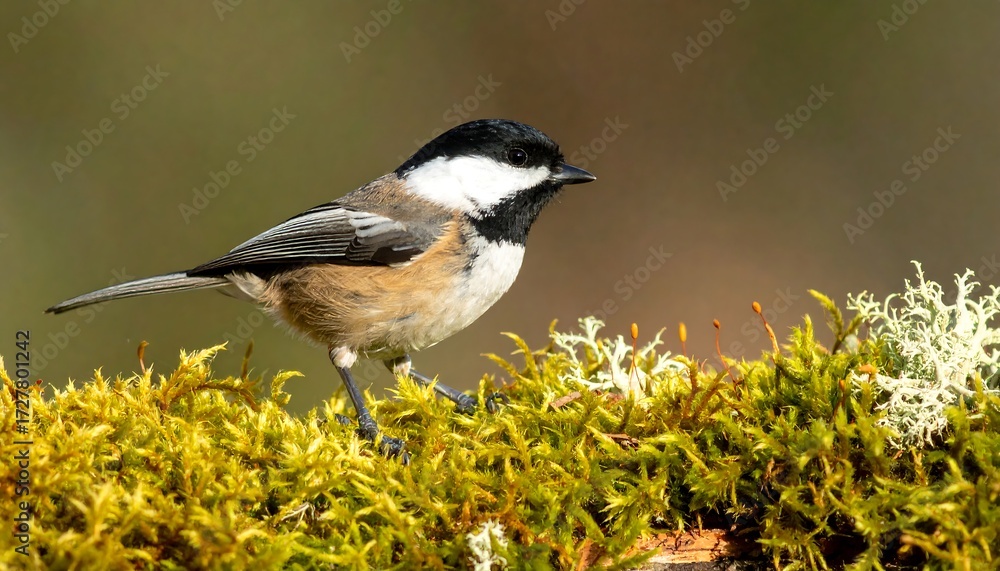 Obraz premium Bird perched on moss (1)